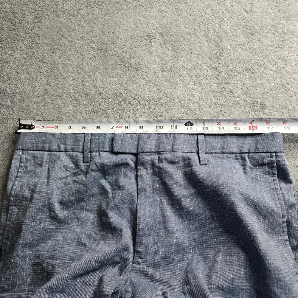 NWT Banana Republic Pants Mens 35x32 Navy Blue Slim Fit Performance Linen City